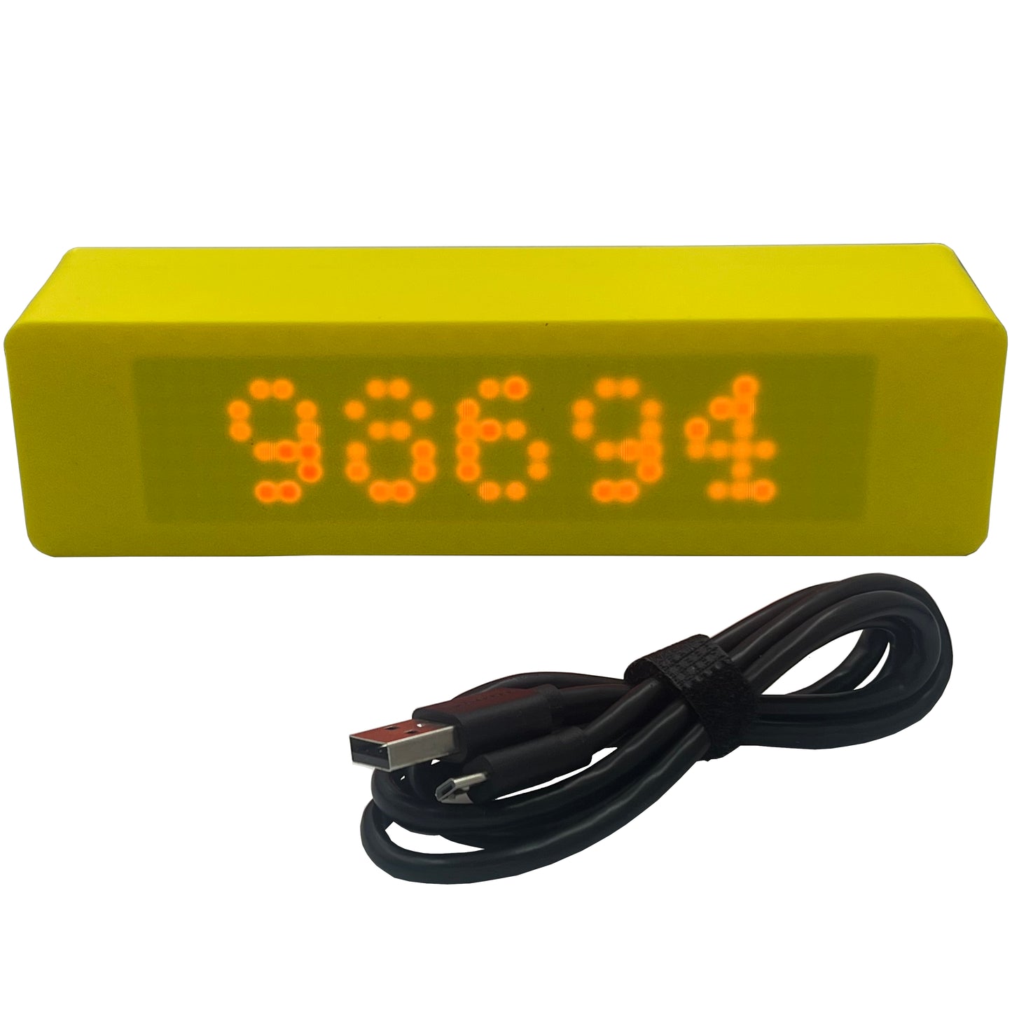 Bitcoin Ticker Uhr (gelb)