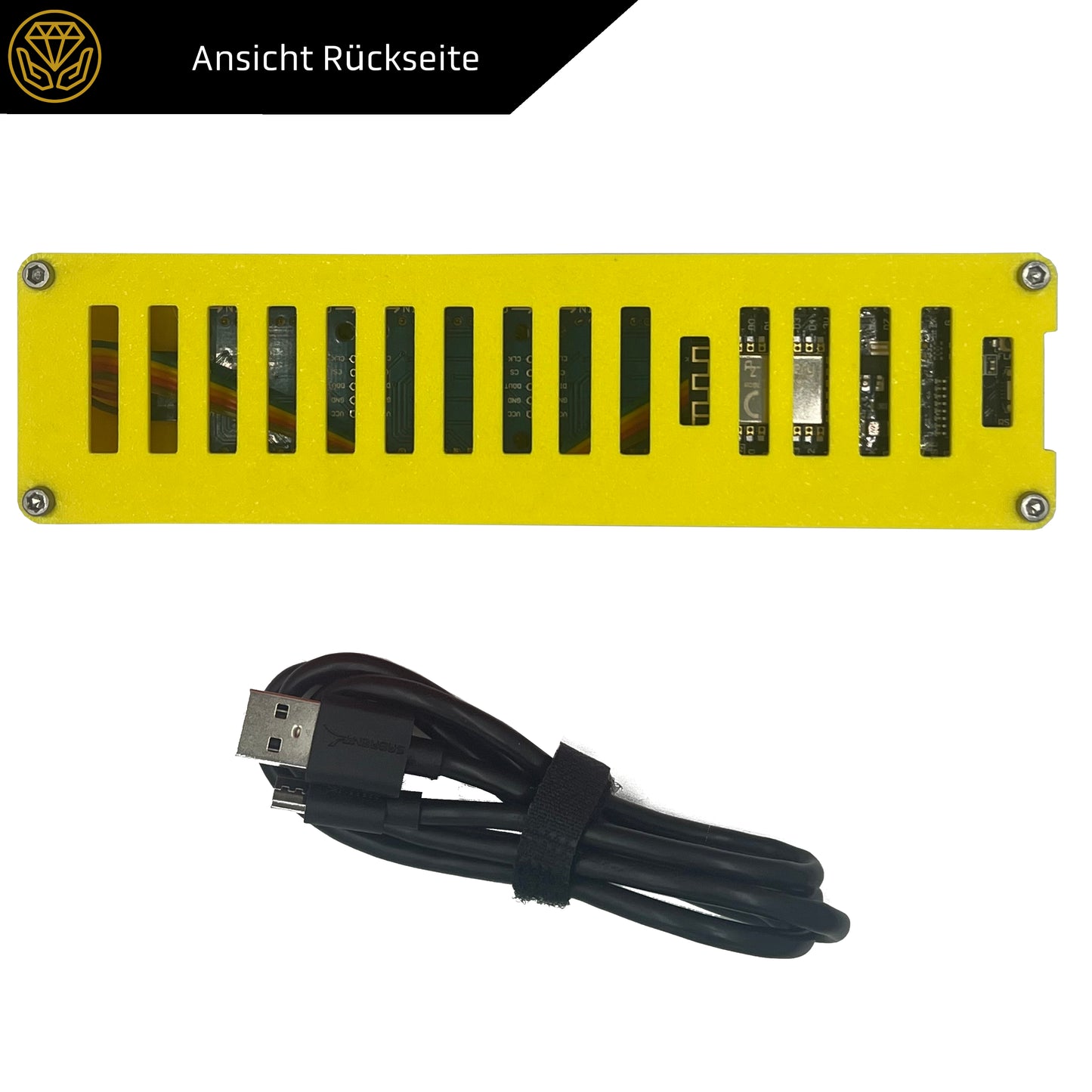 Bitcoin Ticker Uhr (gelb)