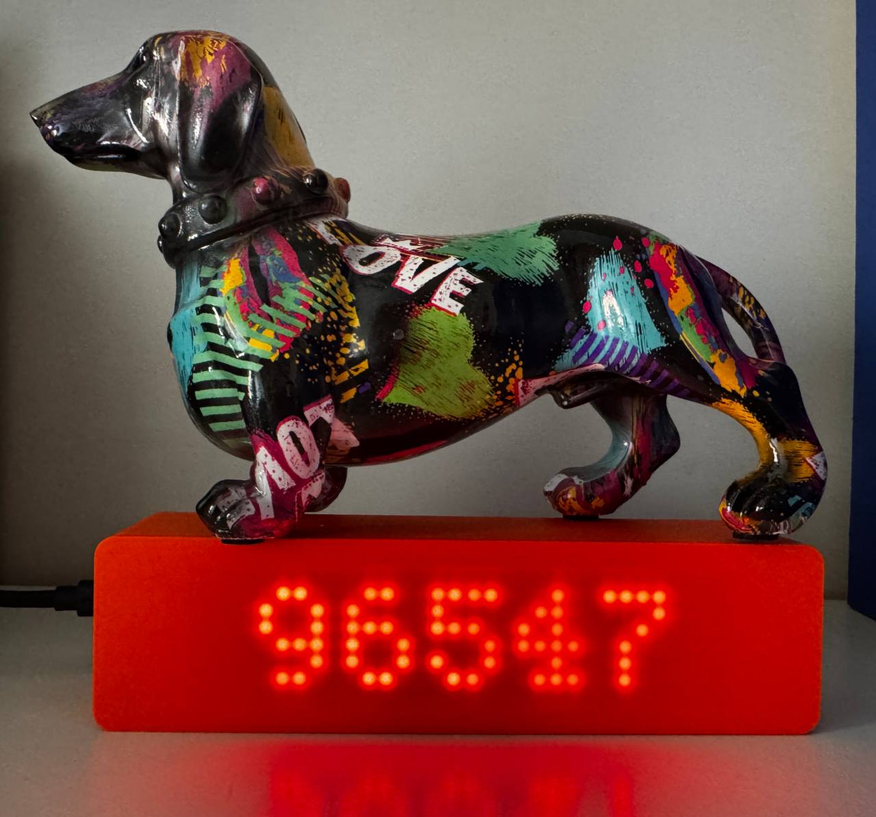 Bitcoin Ticker Uhr (orange)