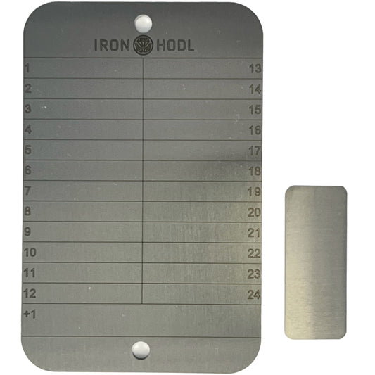 IRON HODL Steel Wallet XL (single) mit Testplatte