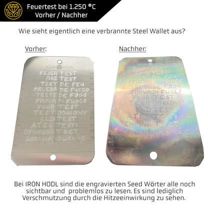 IRON HODL Steel Wallet XL (Double)