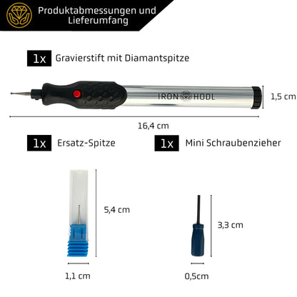 IRON HODL Gravierstift (silver)