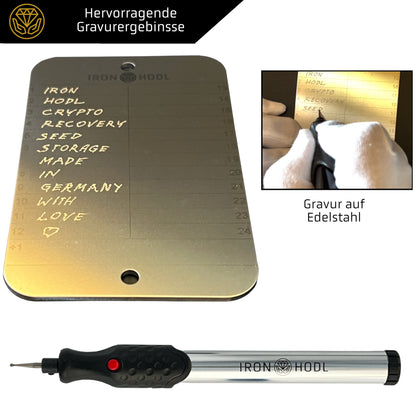 IRON HODL Gravierstift (silver)